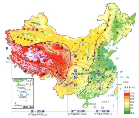 西高东低|中国地形的三大阶梯